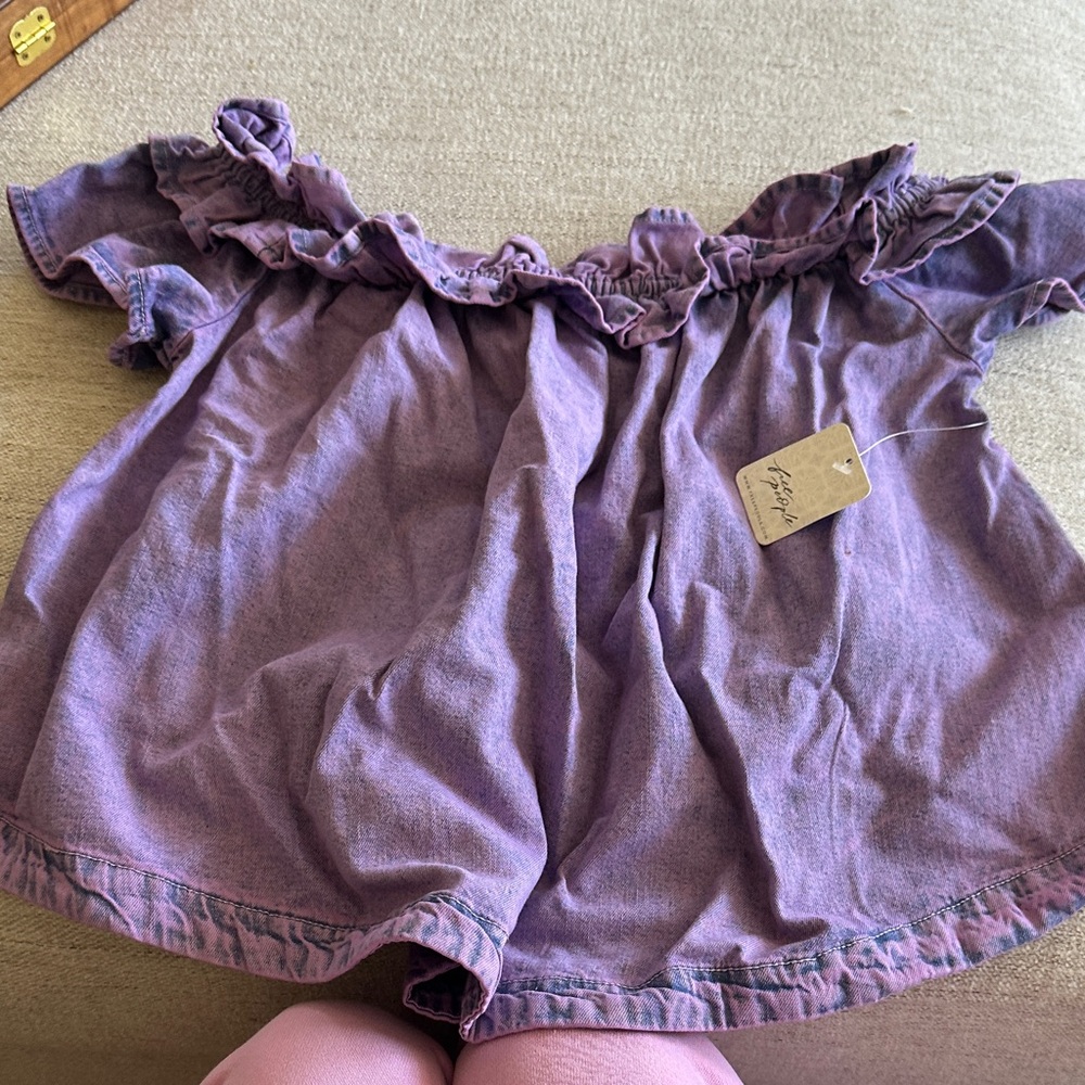 GAP Purple Ruffle Top - Picture 3 of 5